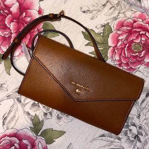 NWT Michael Kors Large Leather Chain Wallet Crossbody